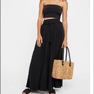 NWT Free People Leleli wide legged boho cotton pants XS.